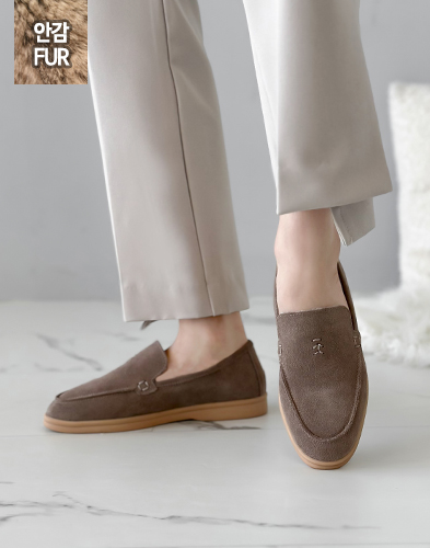 [소가죽] 드뮤어 자수 로퍼 3cm (1106X10)